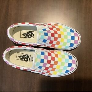 Vans Colorful Checkered Slip-On Sneakers